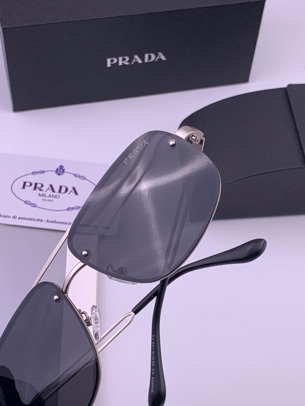 Prada P880665 Polarized Fashion Gray Lens Sunglasses for Men - 432099 - detail image 5