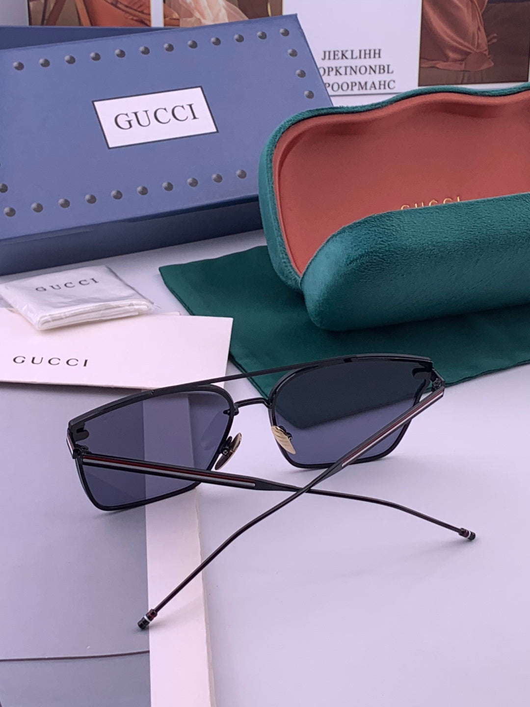 Gucci G152 Polarized Aviator Gold Lens Sunglasses for Men & Women - 431419 - detail image 6
