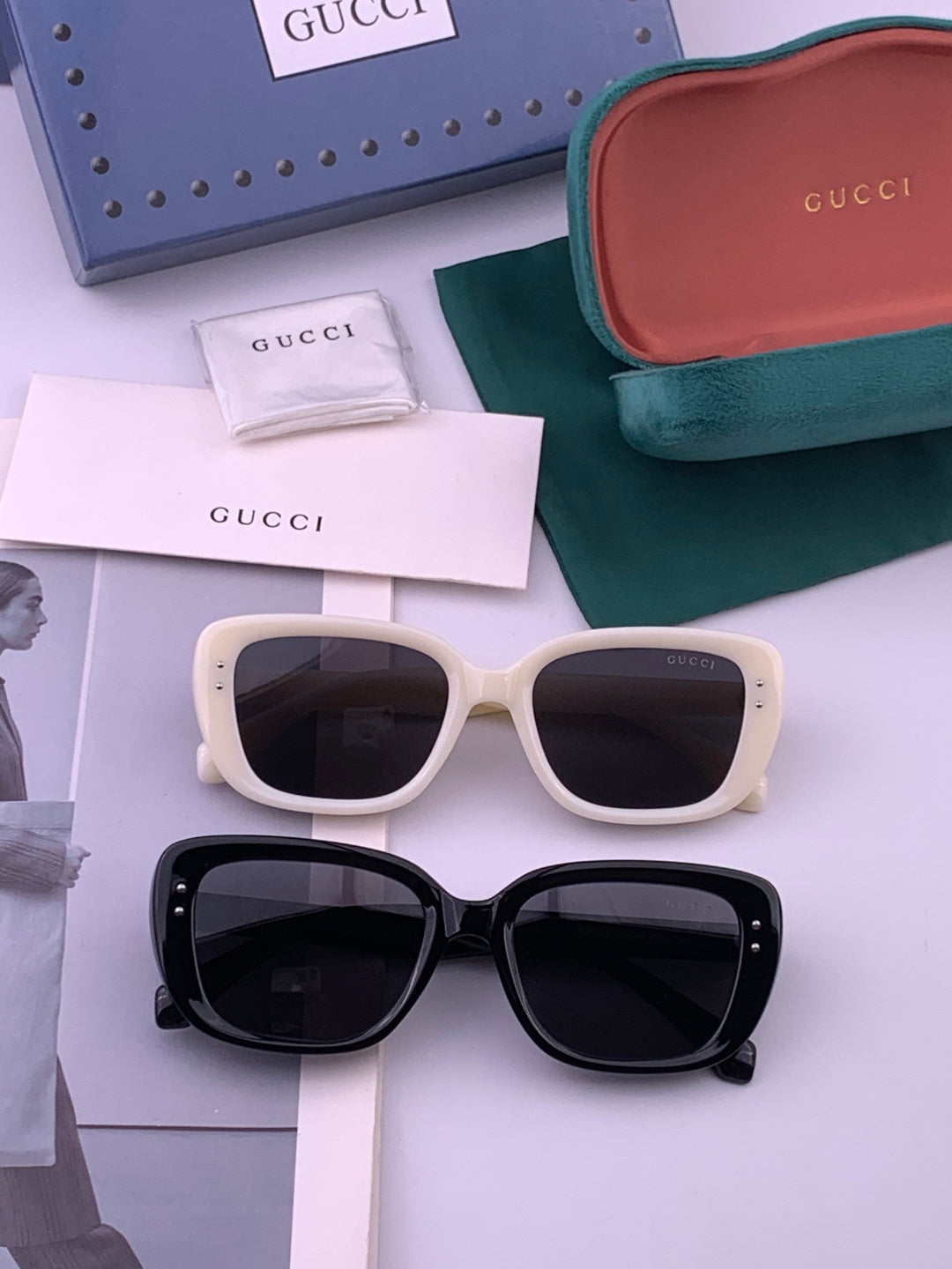 Gucci G5906 Polarized Square Black Lens Sunglasses for Men & Women - 431434 - detail image 8