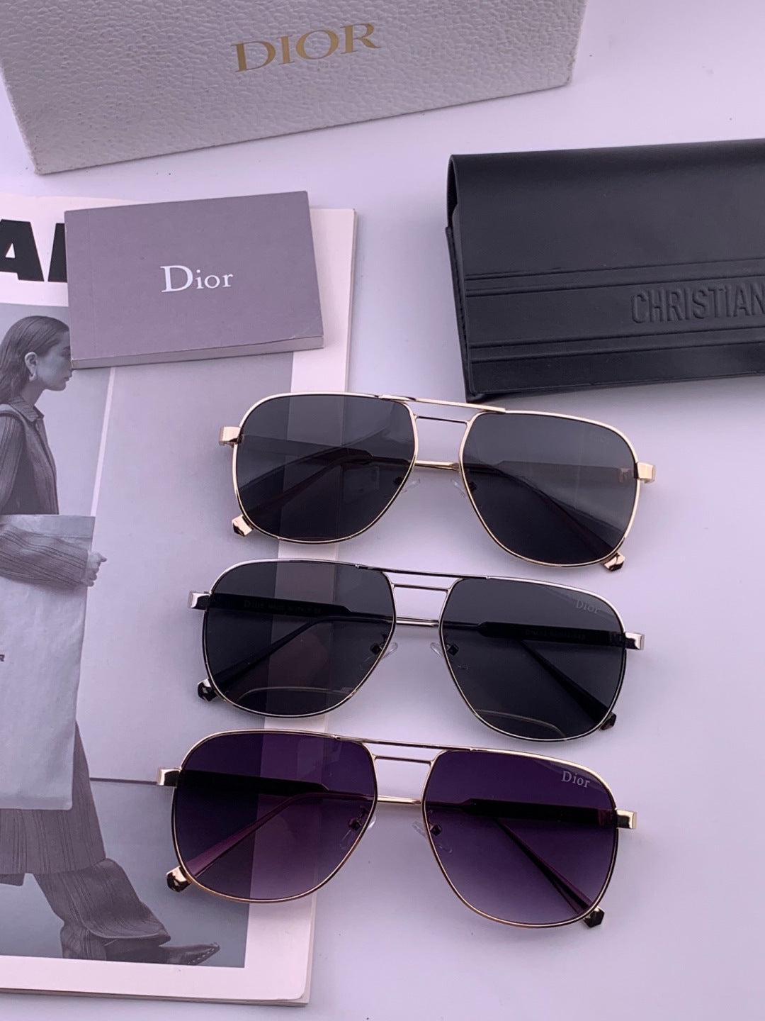 Dior CD313 Fashion Black Lens Sunglasses for Women - 431701 - detail image 6