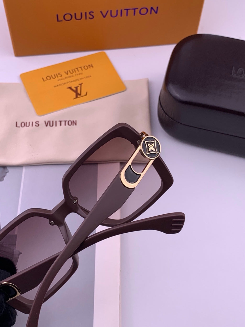 Louis Vuitton L5304 Polarized Square Brown Lens Sunglasses for Men & - 431288 - detail image 3
