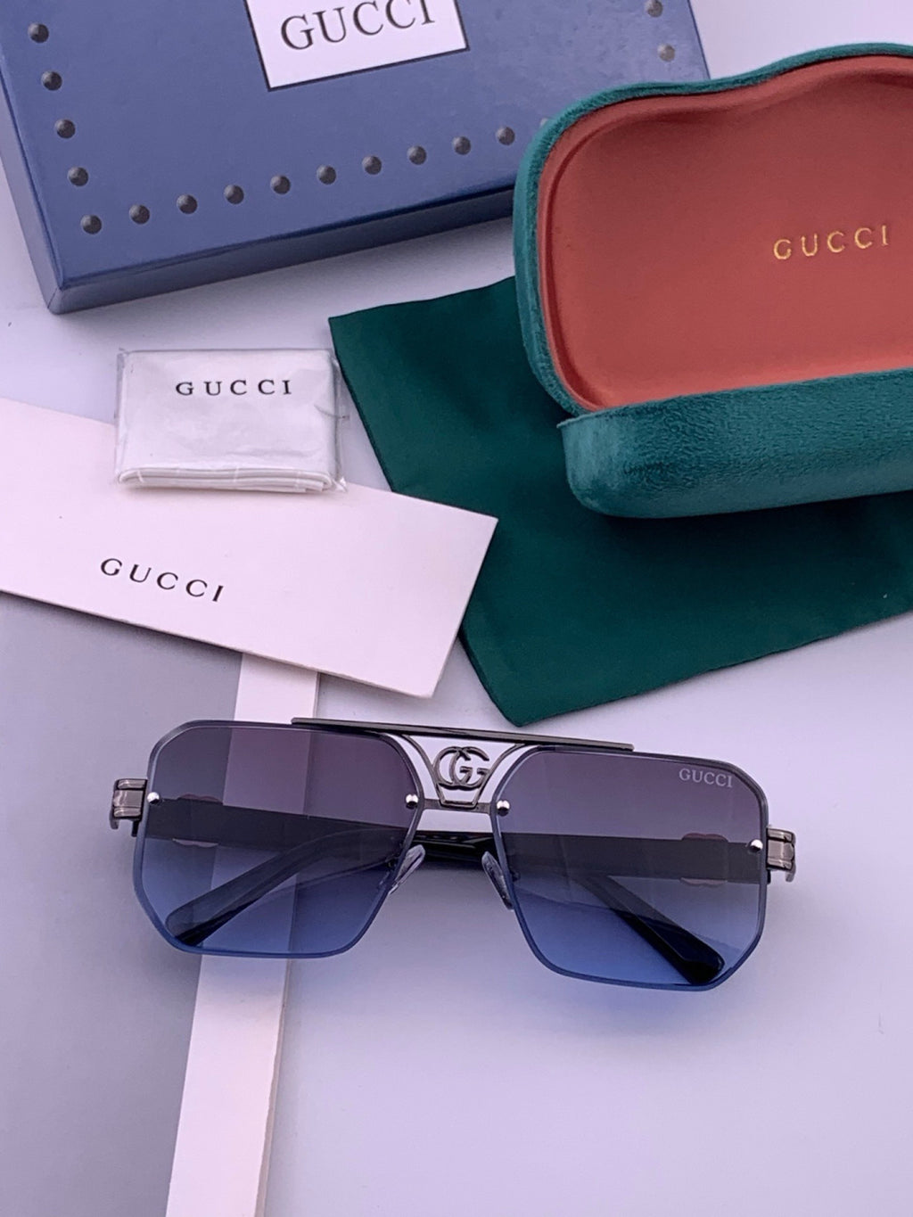 Gucci G21746 Aviator Black Lens Sunglasses for Men & Women - 431408 - detail image 5