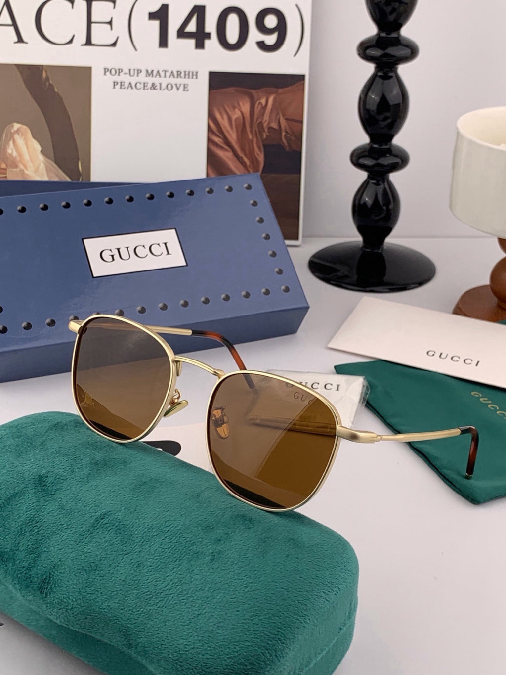 Gucci 7805 Polarized Aviator Black Lens Sunglasses for Men & Women - 431409 - detail image 4