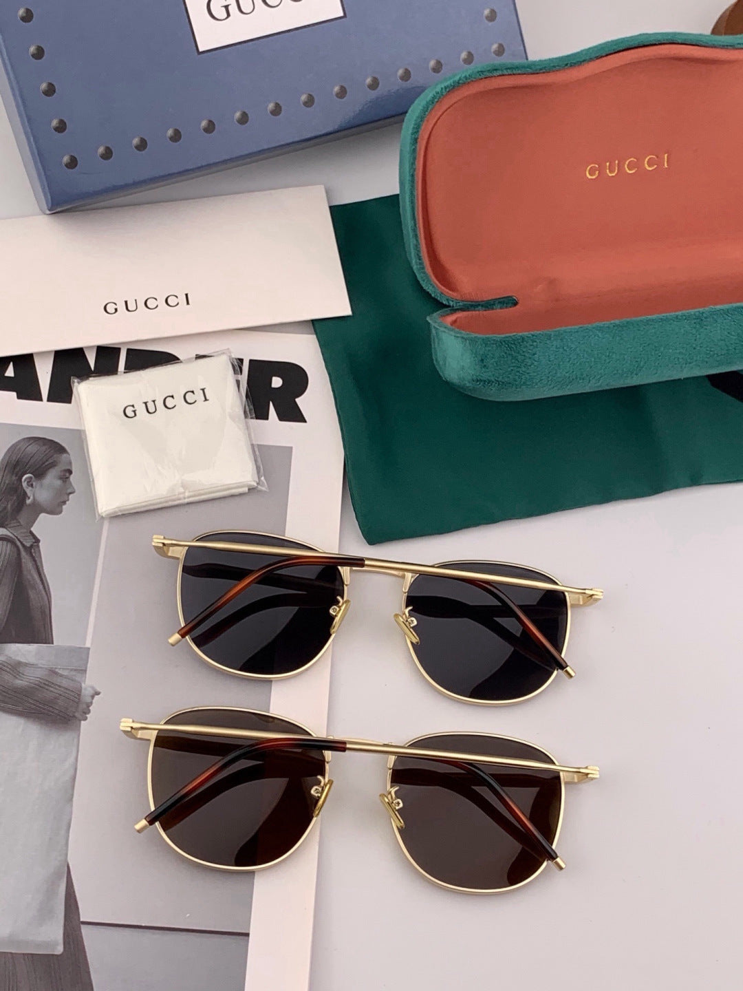 Gucci 7805 Polarized Aviator Black Lens Sunglasses for Men & Women - 431409 - detail image 5