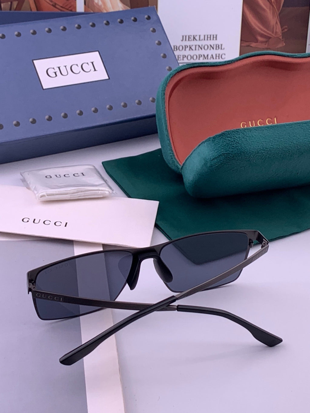 Gucci G6225 Polarized Aviator Gold Lens Sunglasses for Men - 431410 - detail image 5