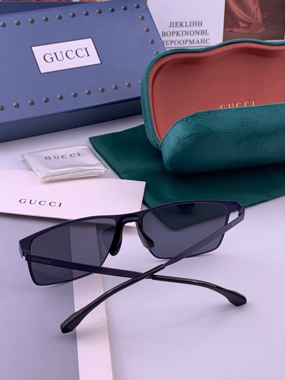 Gucci G6225 Polarized Aviator Gold Lens Sunglasses for Men - 431411 - detail image 5