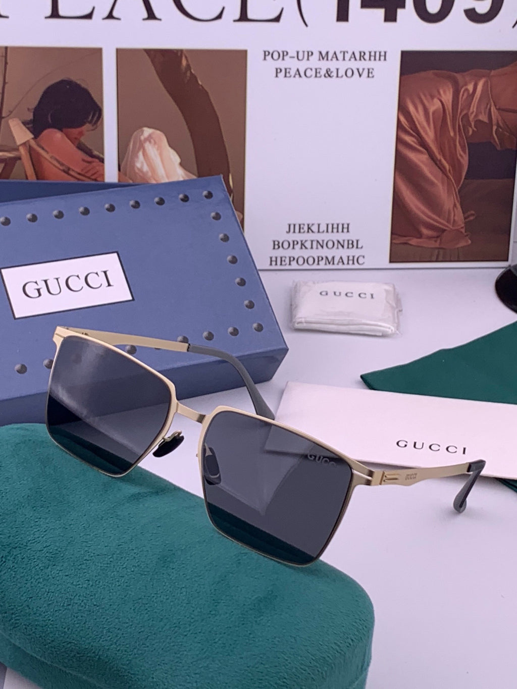 Gucci G9881 Fashion Gold Lens Sunglasses for Men & Women - 431414 - detail image 2