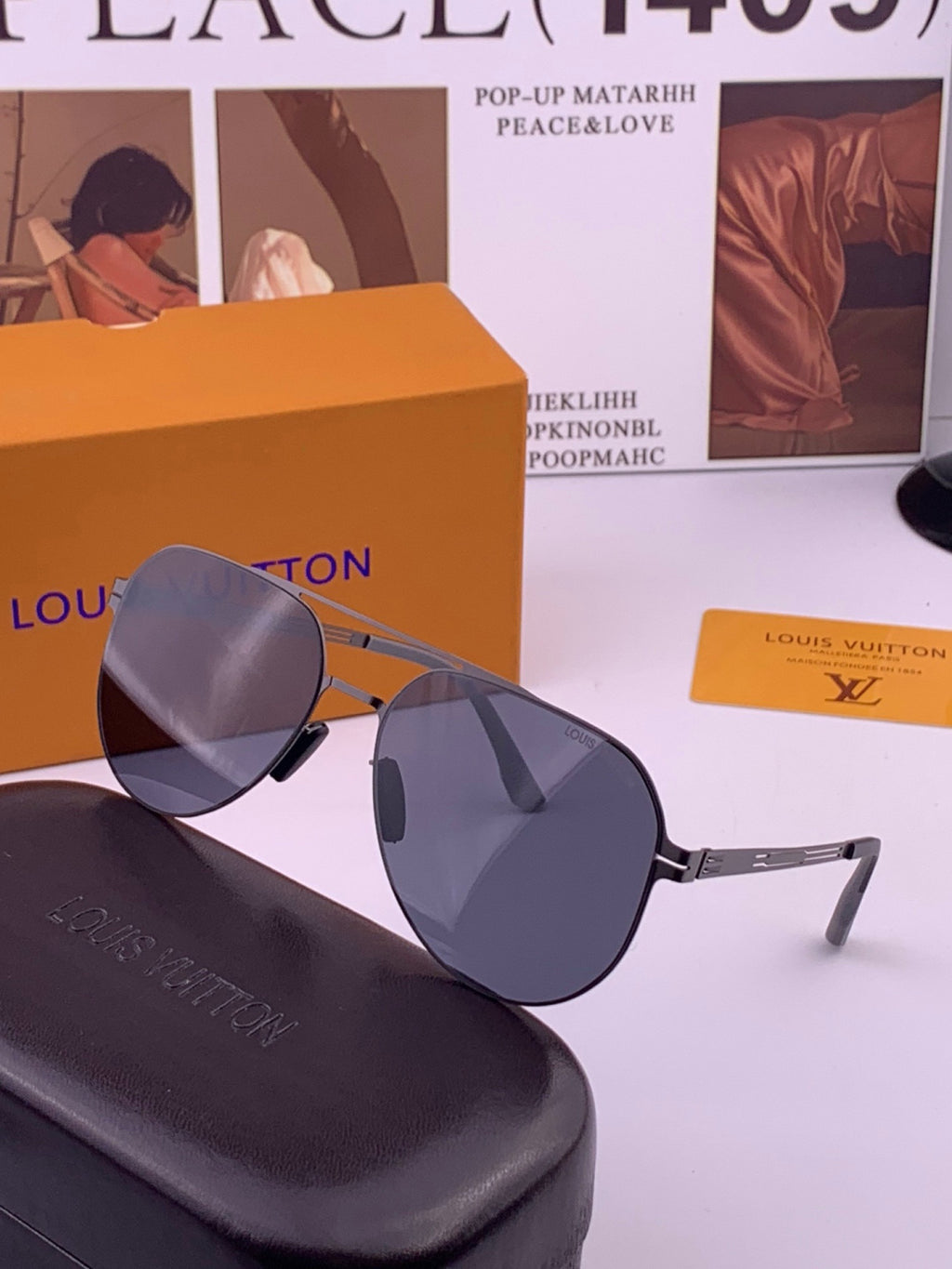 Louis Vuitton L39 Fashion Gold Lens Sunglasses for Men & Women - 431274 - detail image 2