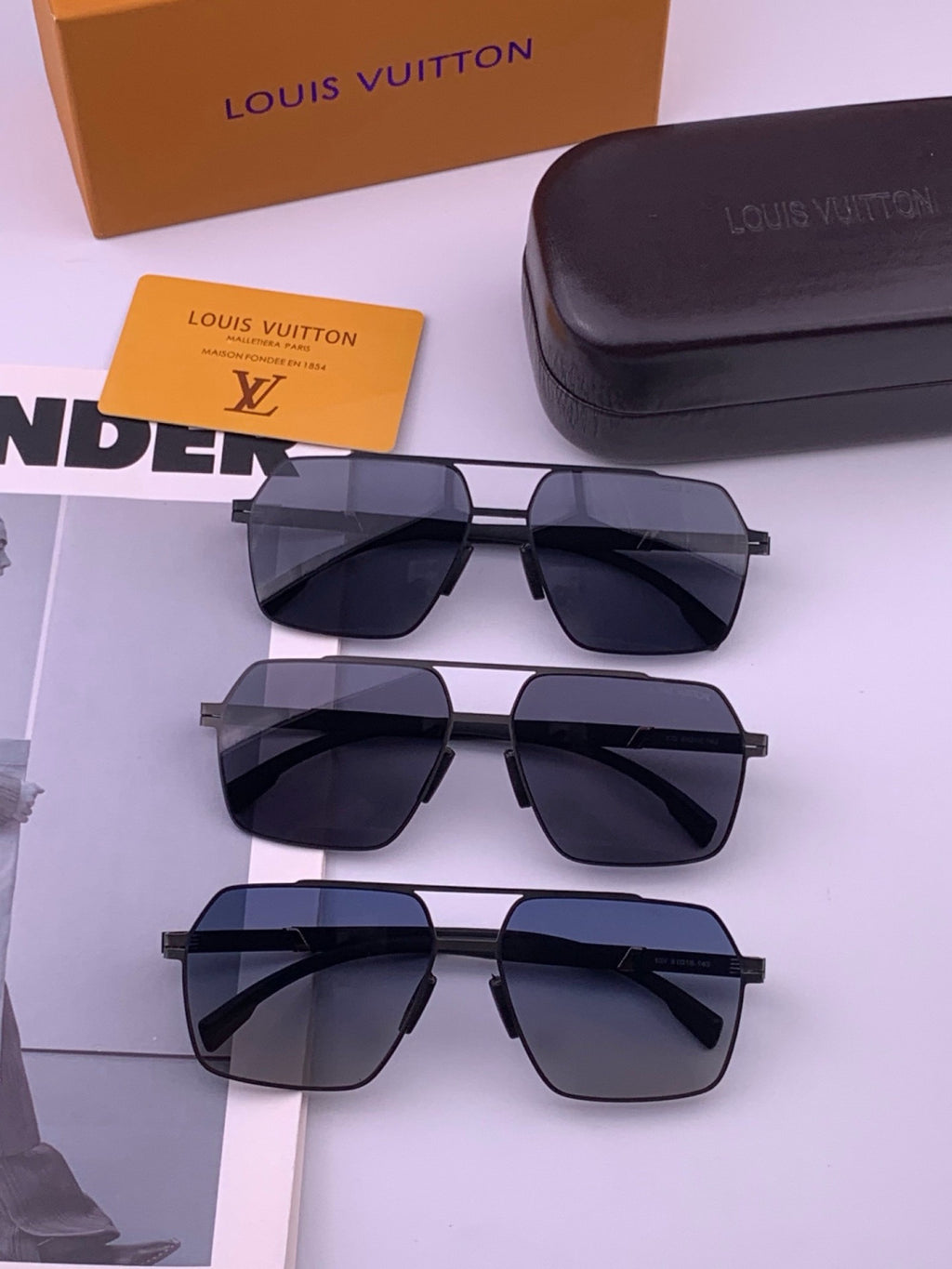 Louis Vuitton L313 Fashion Gold Lens Sunglasses for Men & Women - 431282 - detail image 7