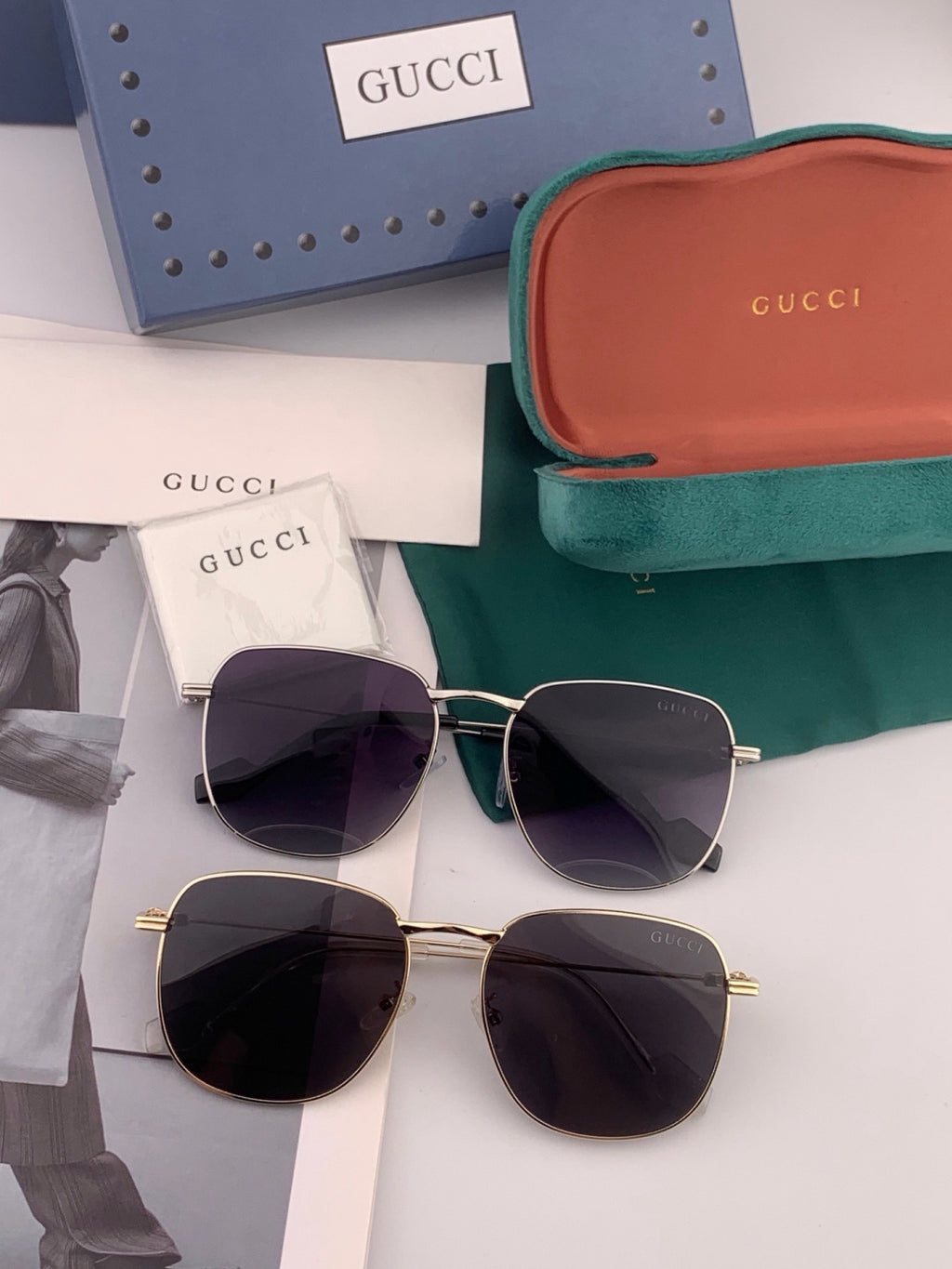Gucci G6162 Polarized Oversized Black Lens Sunglasses for Men & Women - 431361 - detail image 7