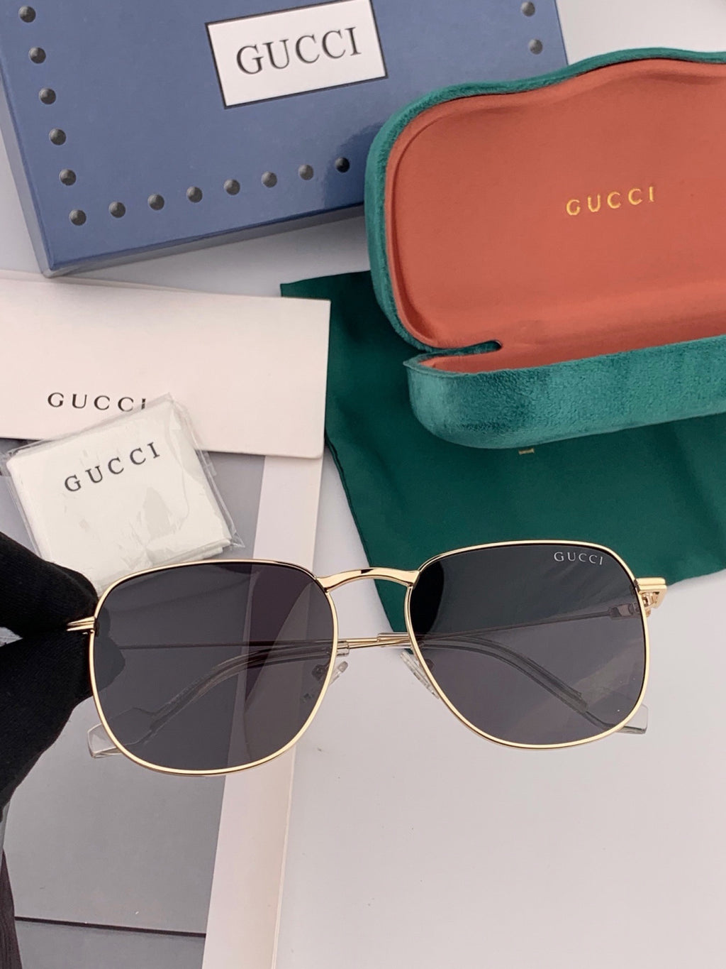 Gucci G6162 Polarized Oversized Black Lens Sunglasses for Men & Women - 431361 - detail image 2