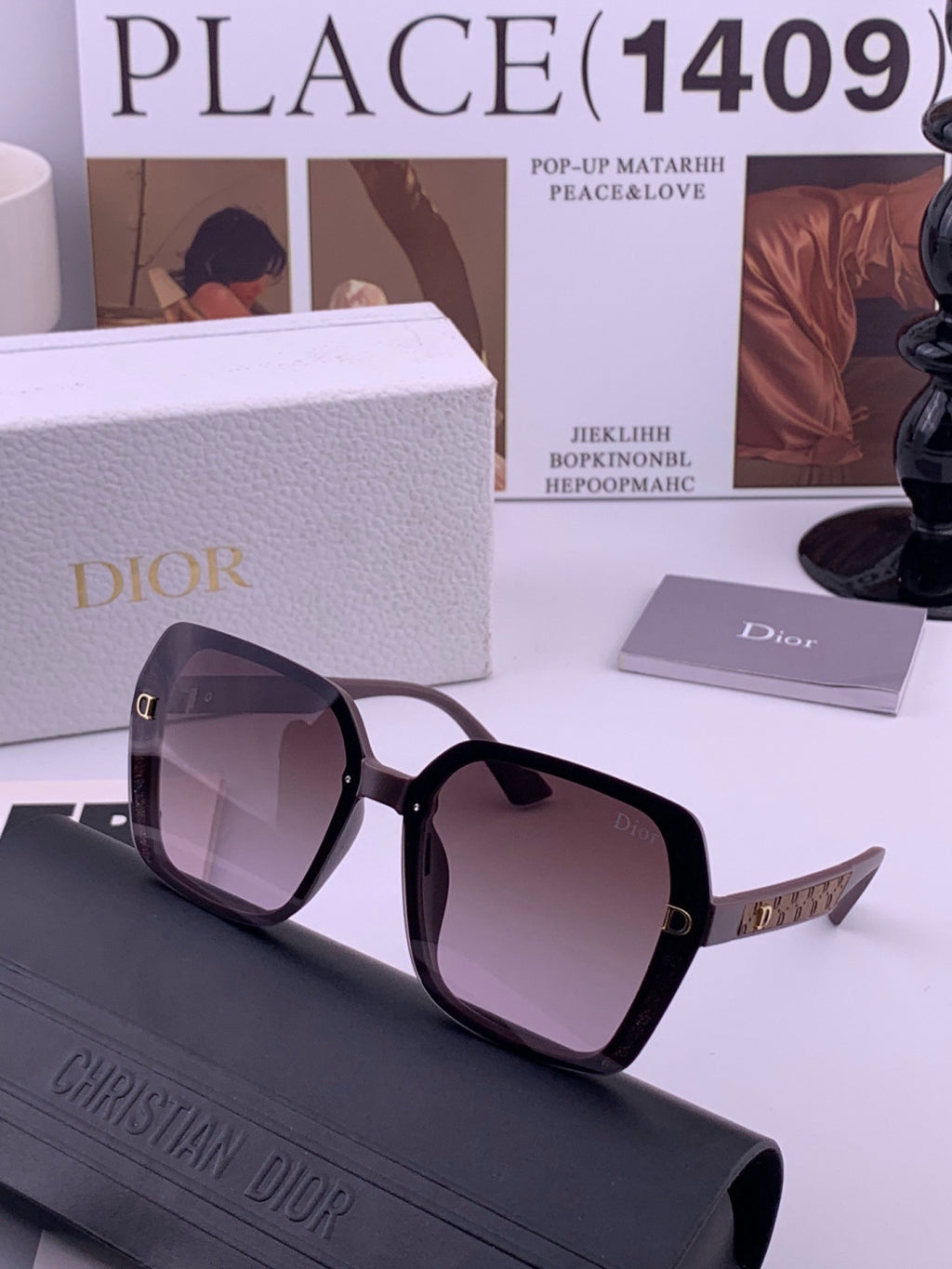 Dior D3200 Polarized Fashion Black Lens Sunglasses for Men & Women - 431782 - detail image 2