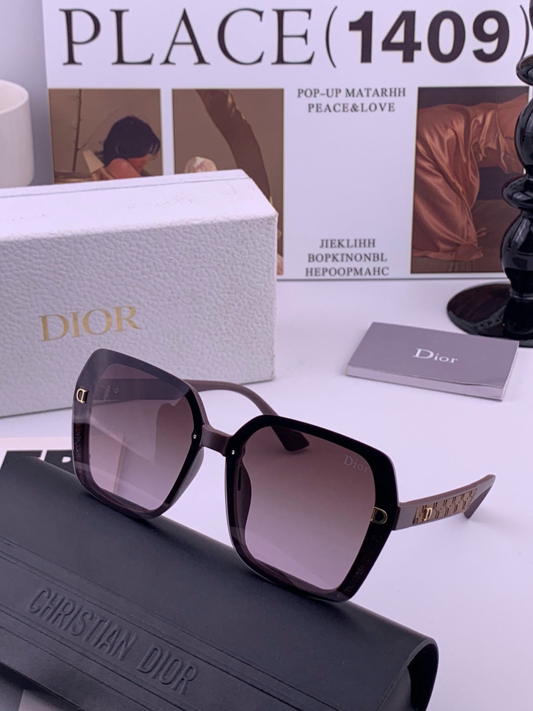 Dior D3200 Polarized Fashion Black Lens Sunglasses for Men & Women - 431782 - detail image 2