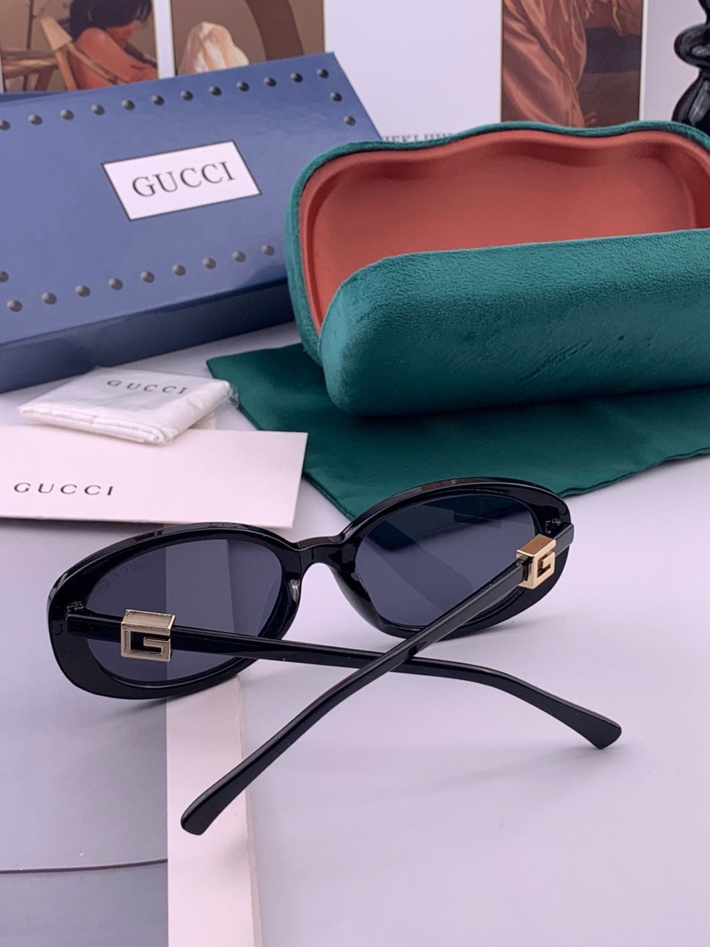 Gucci G35805 Square Black Lens Sunglasses for Men & Women - 431358 - detail image 5