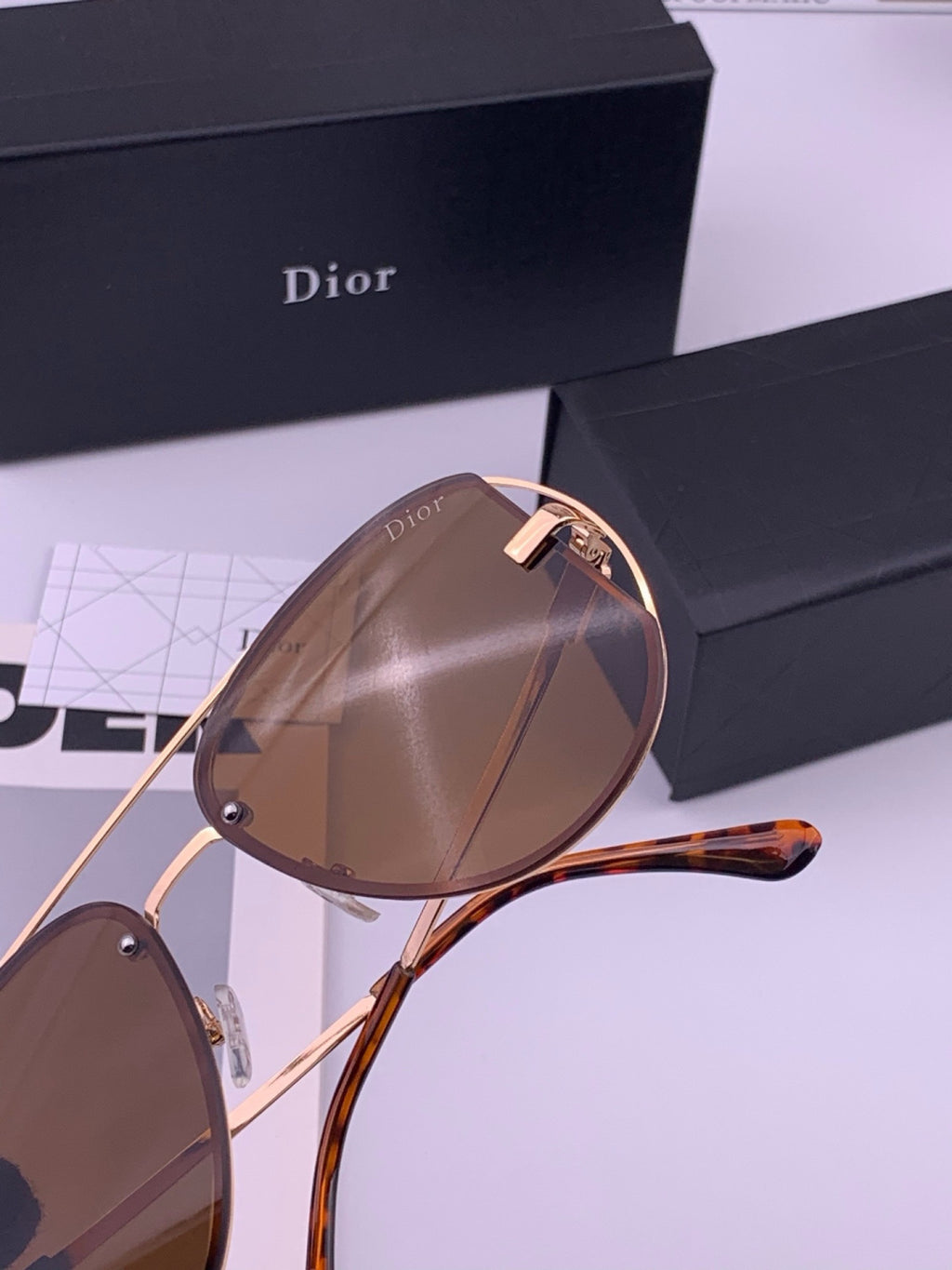 Dior D4500 Fashion Orange Lens Sunglasses for Men & Women - detail image 5