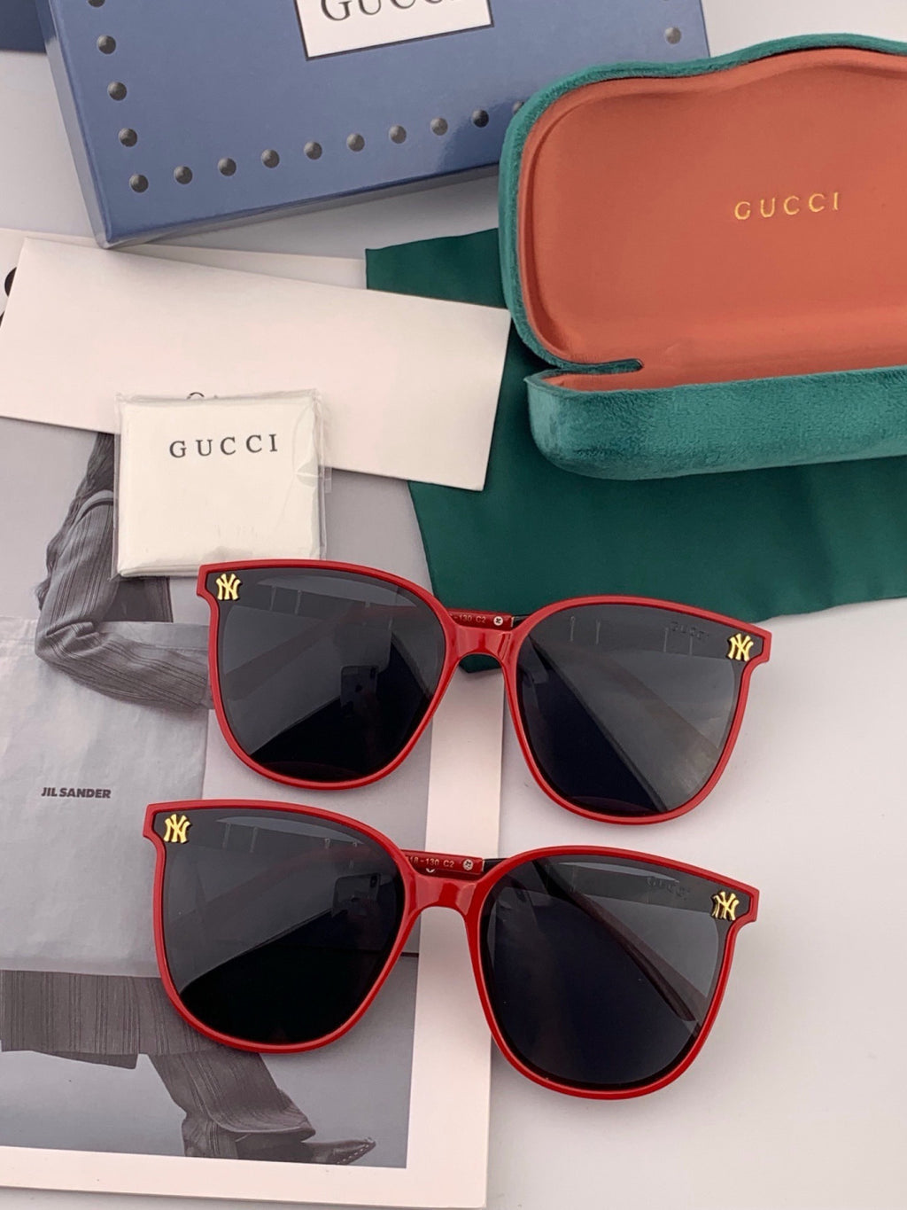 Gucci G15501 Polarized Round Gold Lens Sunglasses for Men & Women - 431350 - detail image 6