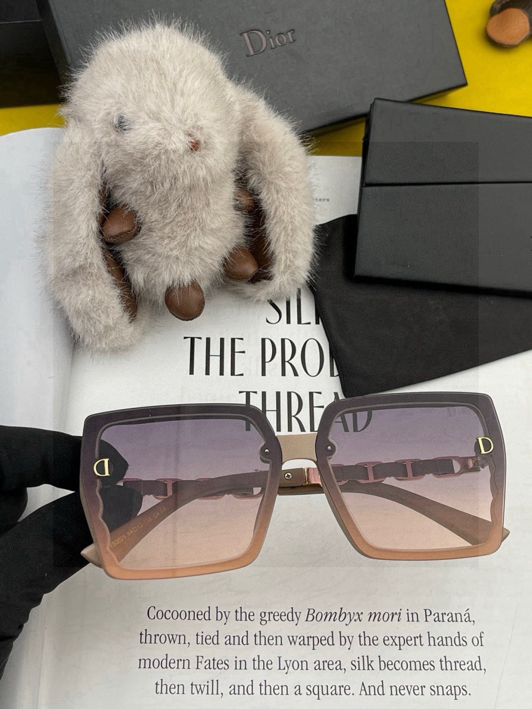 Dior CD5302 Square Gold Lens Sunglasses for Men & Women - 431776