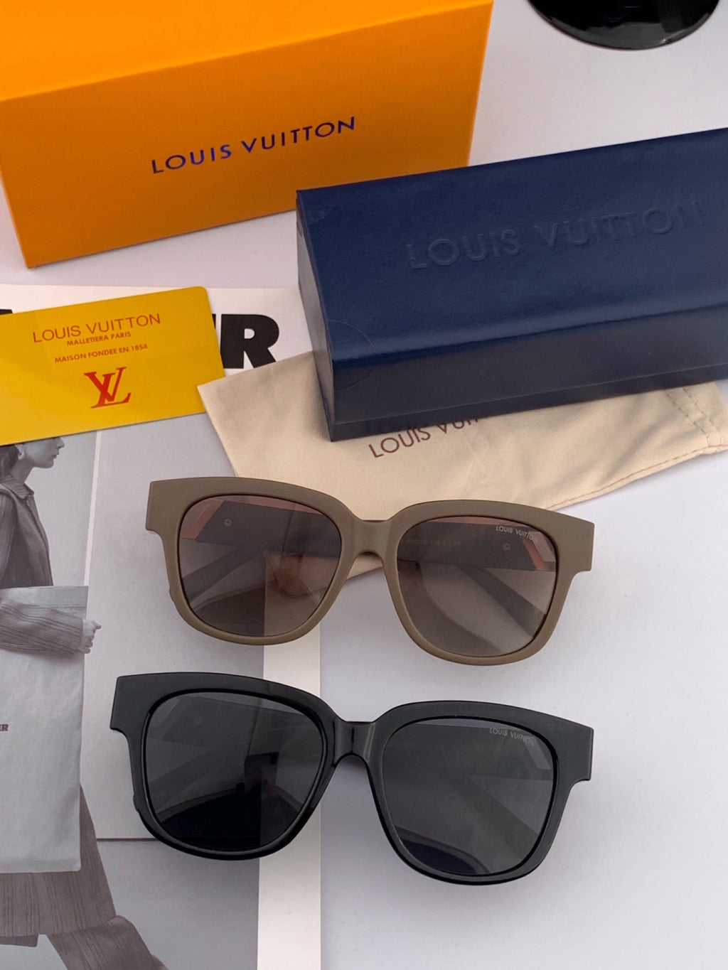 Louis Vuitton L5516 Polarized Square Brown Lens Sunglasses for Men & Women - detail image 7