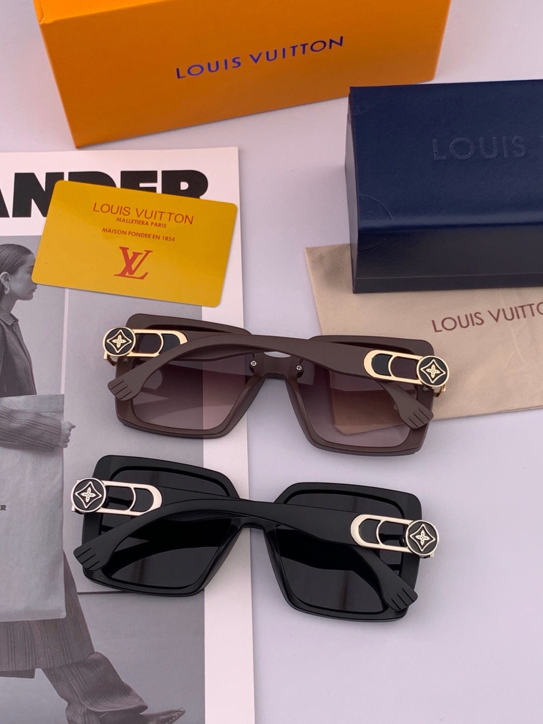 Louis Vuitton L5304 Polarized Square Gold Lens Sunglasses for Men & W - 431176 - detail image 6