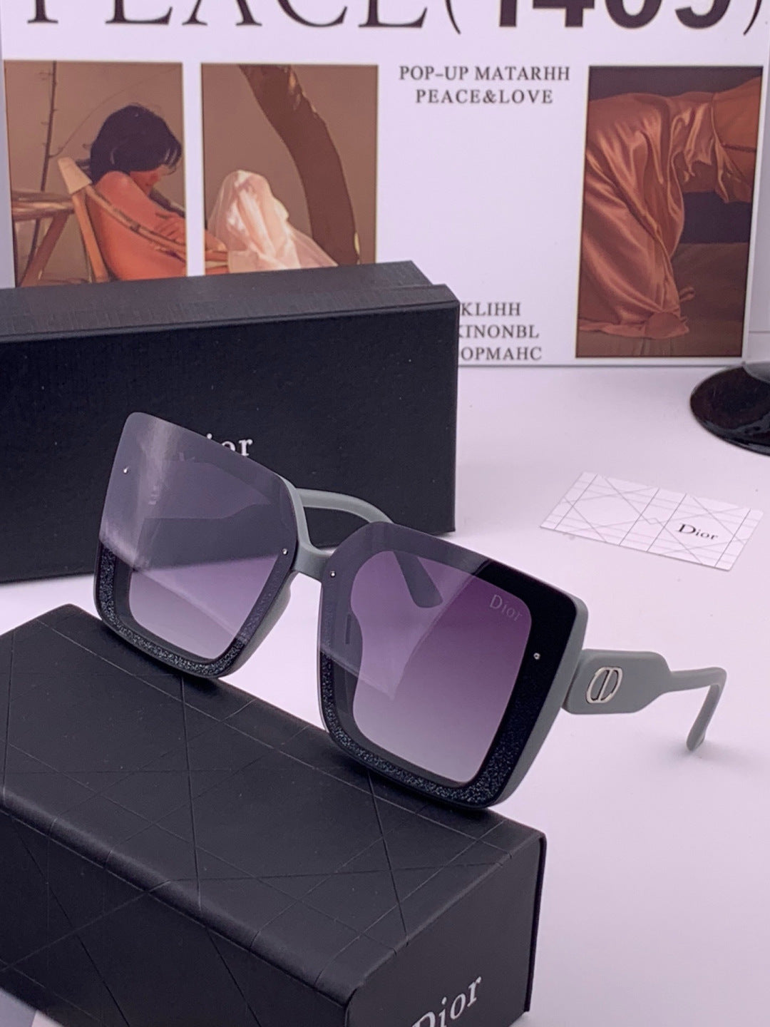 Dior D6227 Polarized Square Brown Lens Sunglasses for Men & Women - 431780 - detail image 2