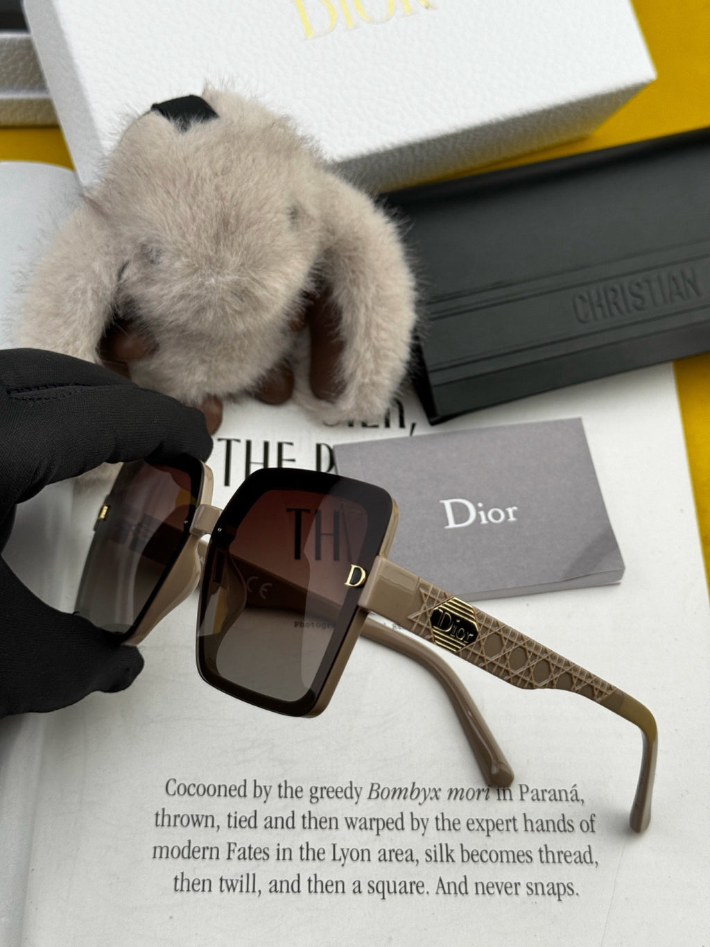 Dior CD6251 Polarized Square Black Lens Sunglasses for Women - 431773 - detail image 4