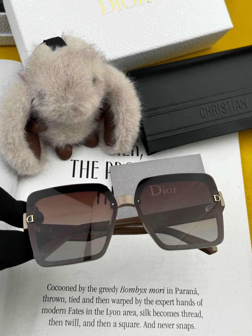 Dior CD6251 Polarized Square Black Lens Sunglasses for Women - 431773