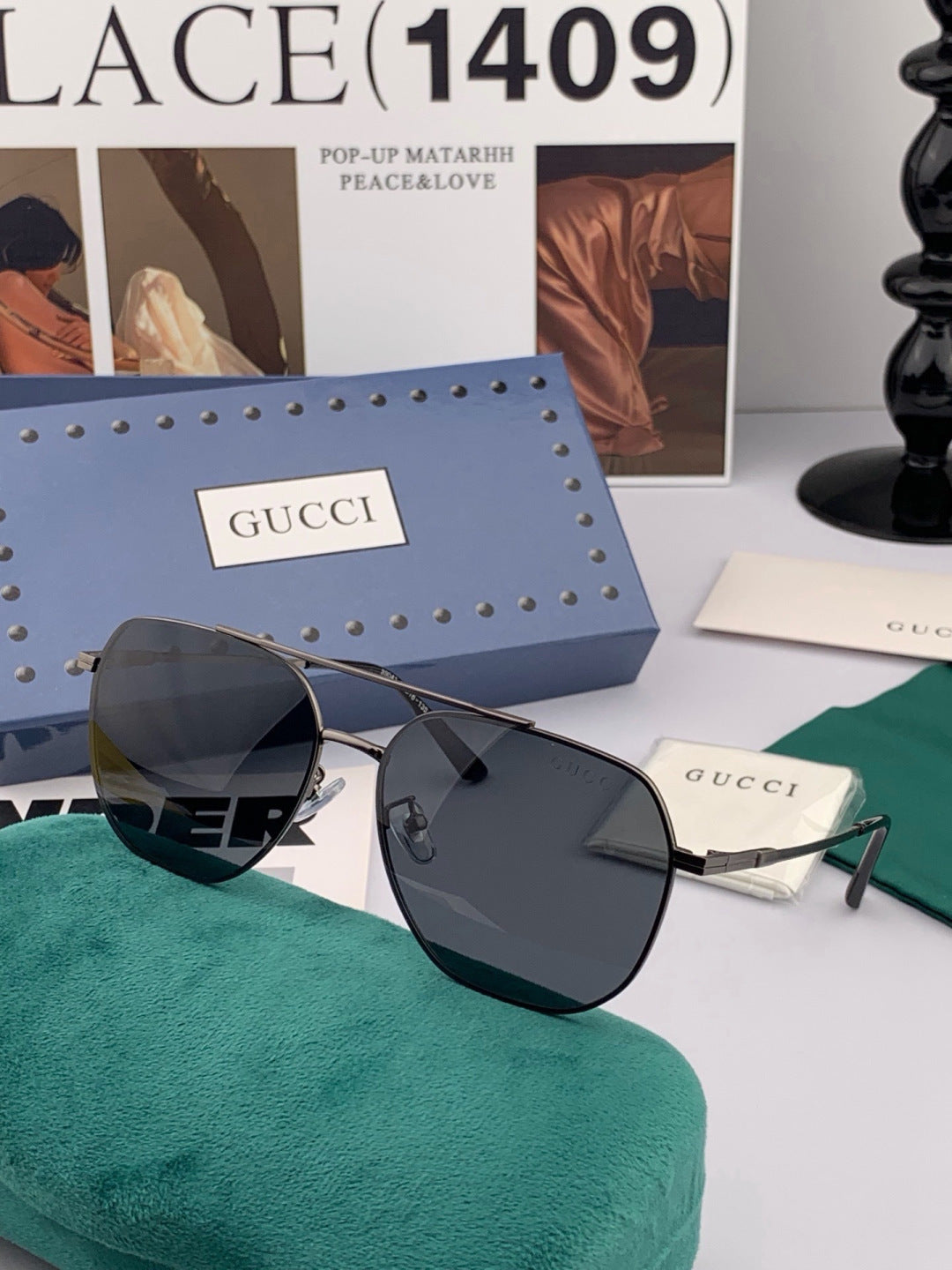 Gucci G18904 Polarized Aviator Brown Lens Sunglasses for Men - 431329 - detail image 2