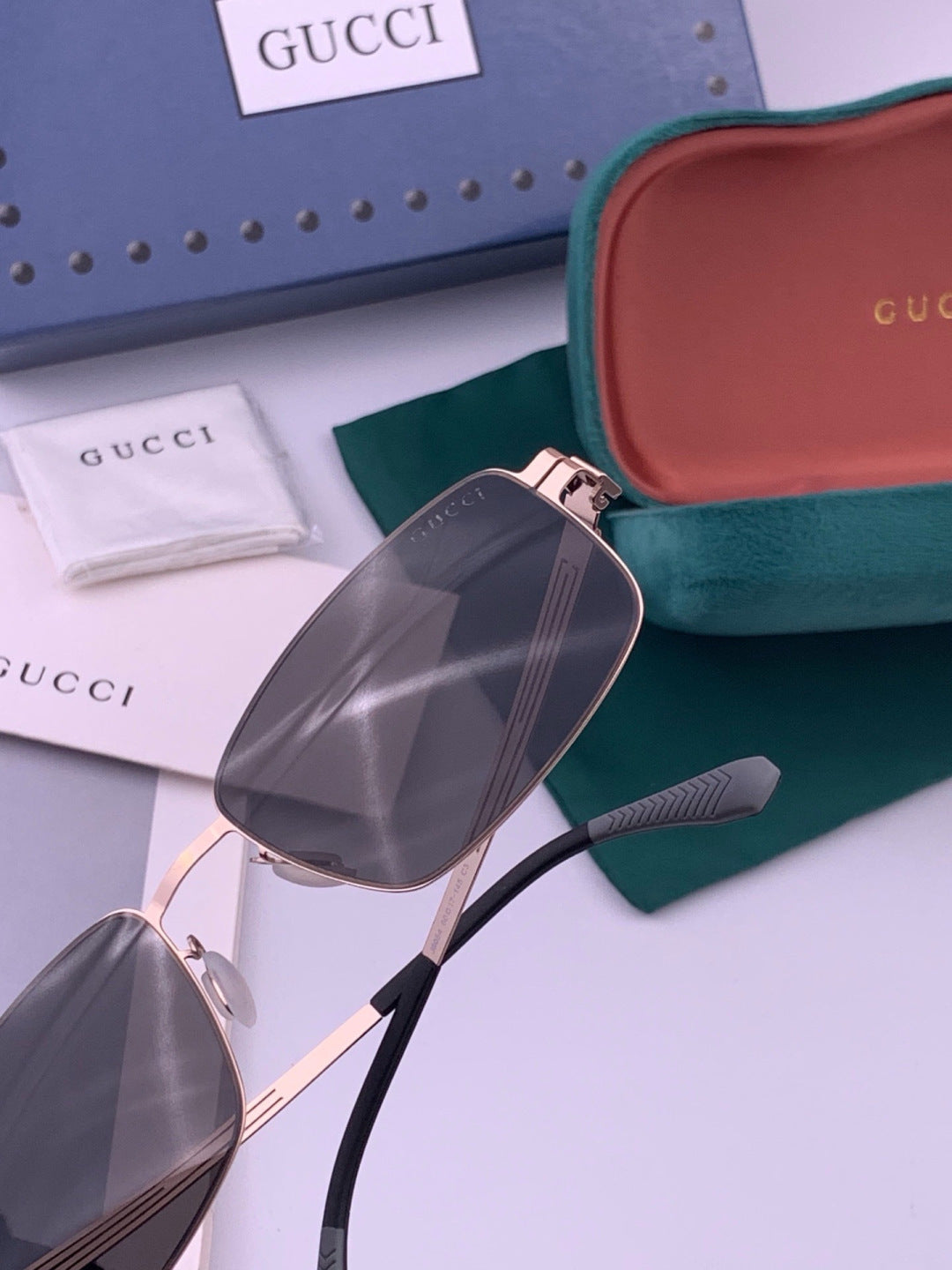 Gucci G4805 Polarized Aviator Black Lens Sunglasses for Men - 431330 - detail image 3