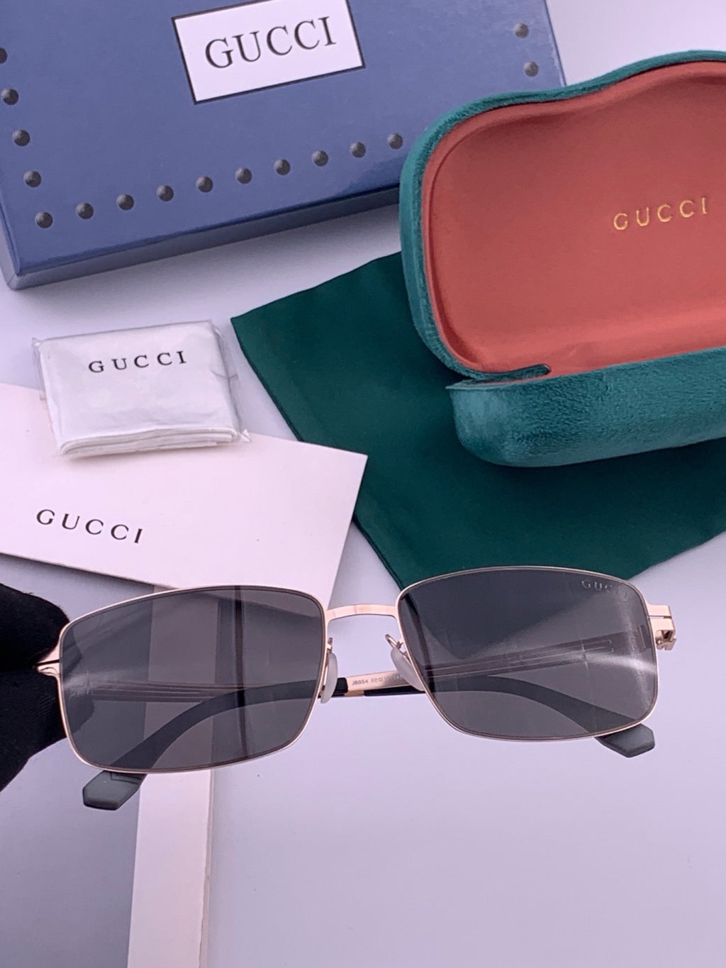 Gucci G4805 Polarized Aviator Black Lens Sunglasses for Men - 431330