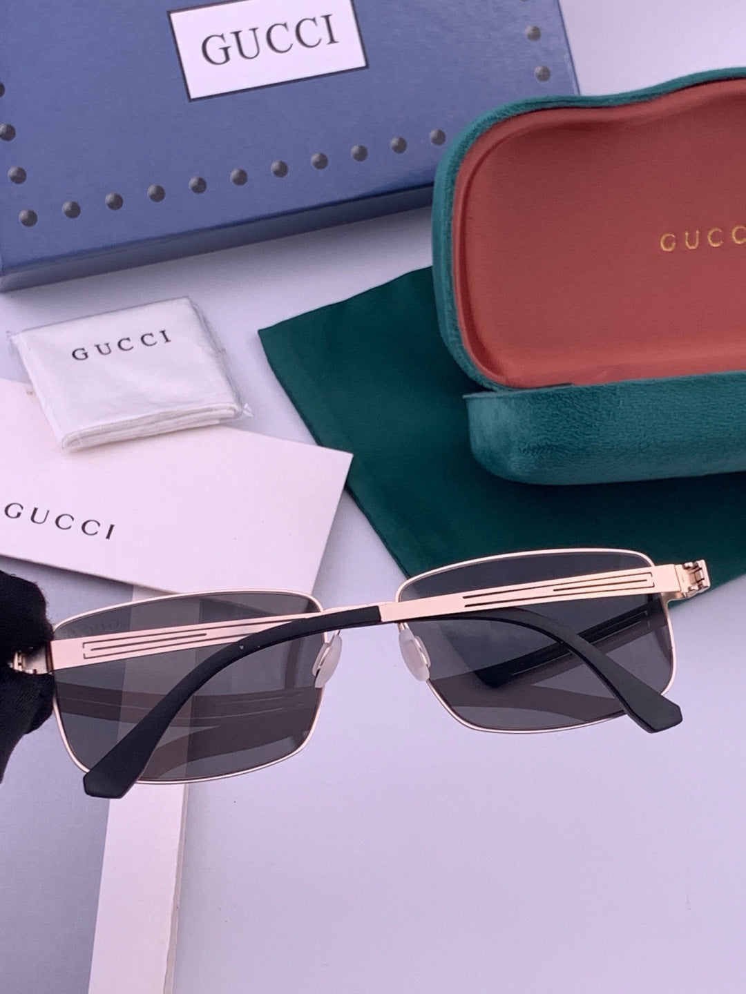 Gucci G4805 Polarized Aviator Black Lens Sunglasses for Men - 431330 - detail image 4