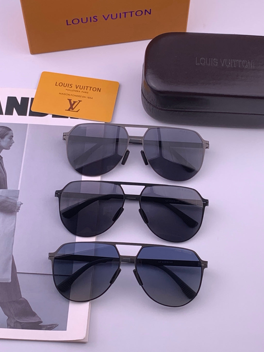 Louis Vuitton L712 Fashion Black Lens Sunglasses for Men & Women - 431156 - detail image 7