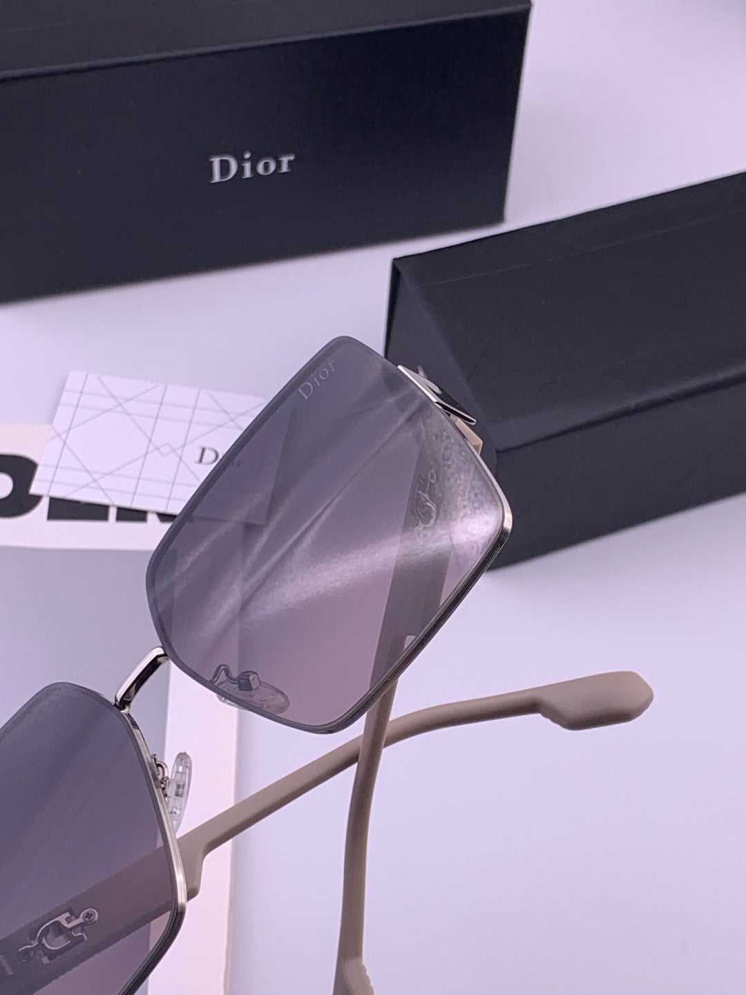 Dior CD1190 Square Brown Lens Sunglasses for Women - 449111 - detail image 4