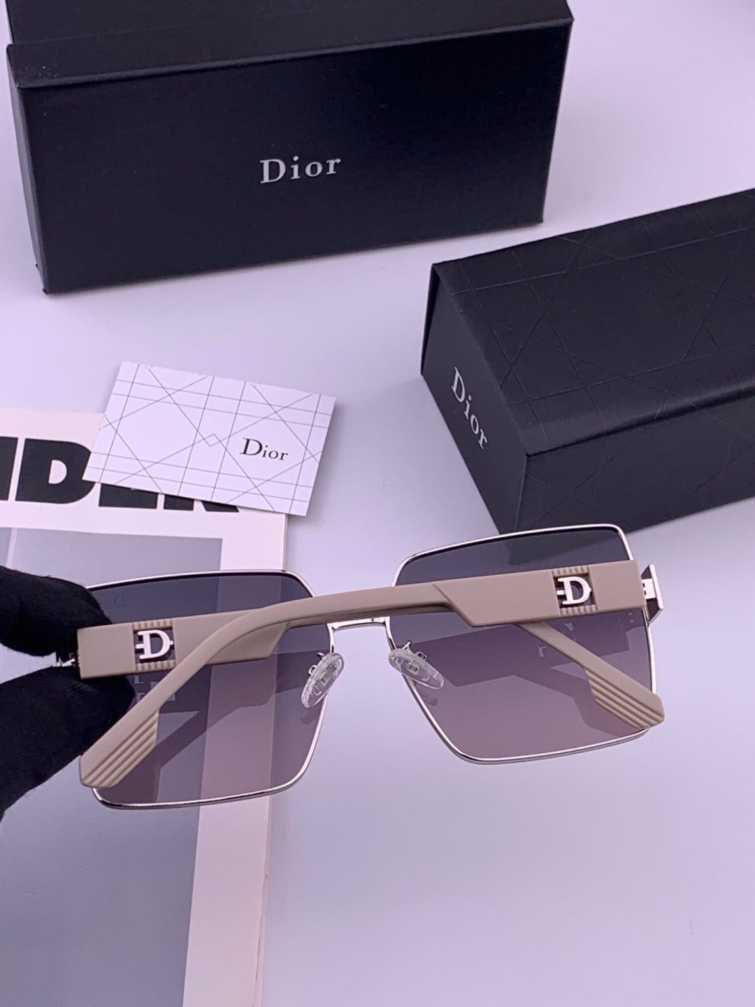 Dior CD1190 Square Brown Lens Sunglasses for Women - 449111 - detail image 5