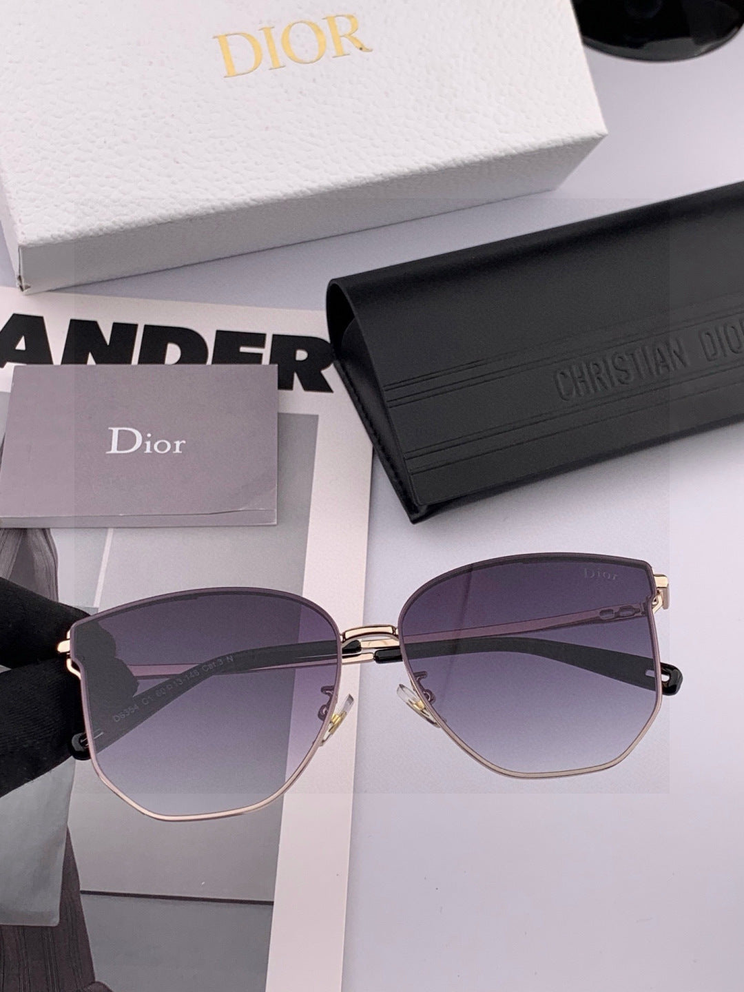 Dior CD4635 Polarized Rimless Gold Lens Sunglasses for Men & Women - 449114
