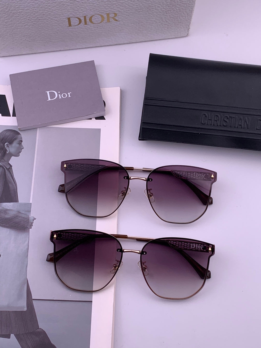 Dior CD8640 Polarized Rimless Brown Lens Sunglasses for Men & Women - 449115 - detail image 3