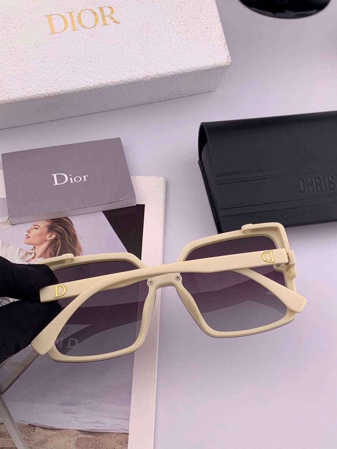 Dior CD4971 Polarized Square Gold Lens Sunglasses for Women - 449110 - detail image 3
