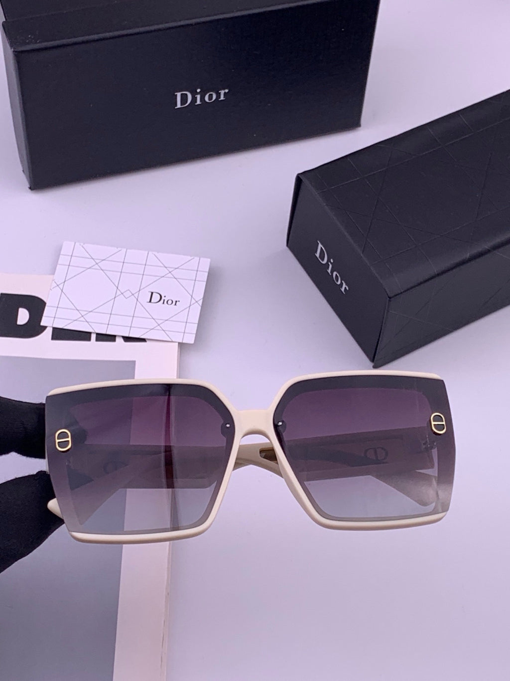 Dior CD3917 Polarized Square Red Lens Sunglasses for Women