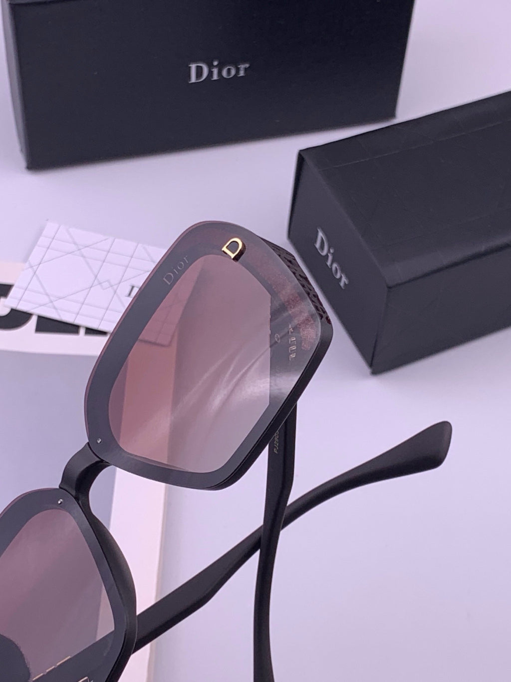 Dior CD3290 Polarized Square Gold Lens Sunglasses for Women - 449105 - detail image 3