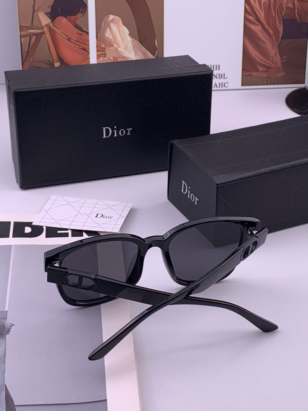 Dior D8913 Polarized Square Black Lens Sunglasses for Men & Women - 449107 - detail image 7