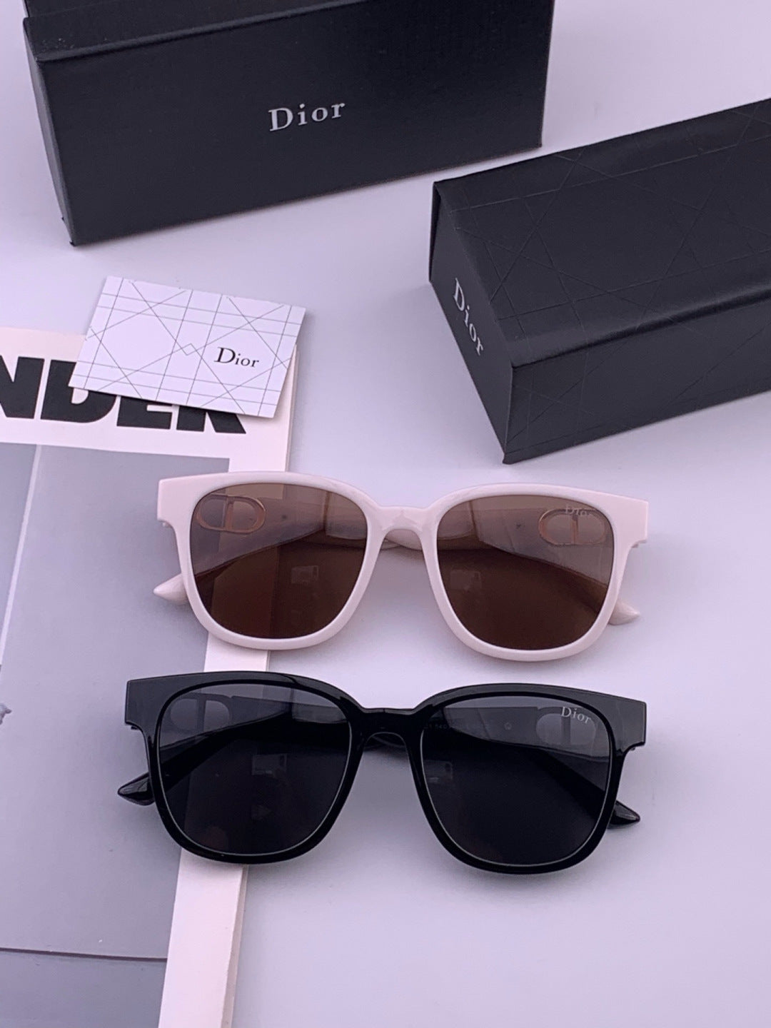 Dior D8913 Polarized Square Red Lens Sunglasses for Men & Women - 449092 - detail image 8