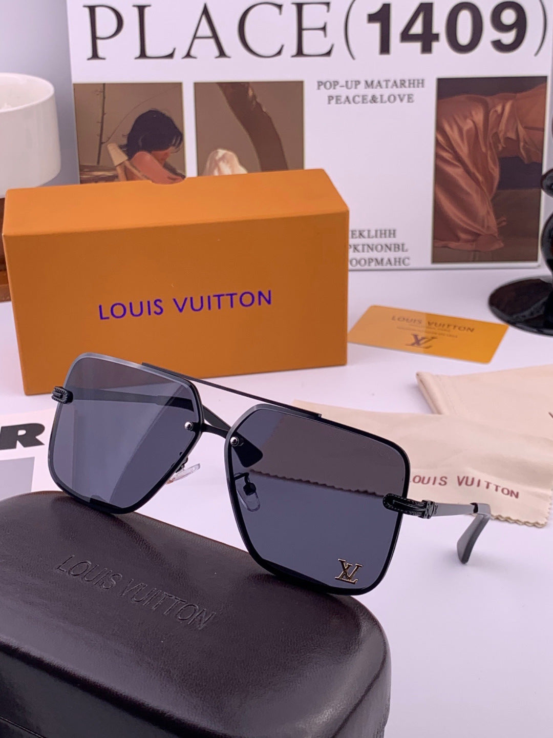 Louis Vuitton L91747 Aviator Orange Lens Sunglasses for Men & Women - 448594 - detail image 3