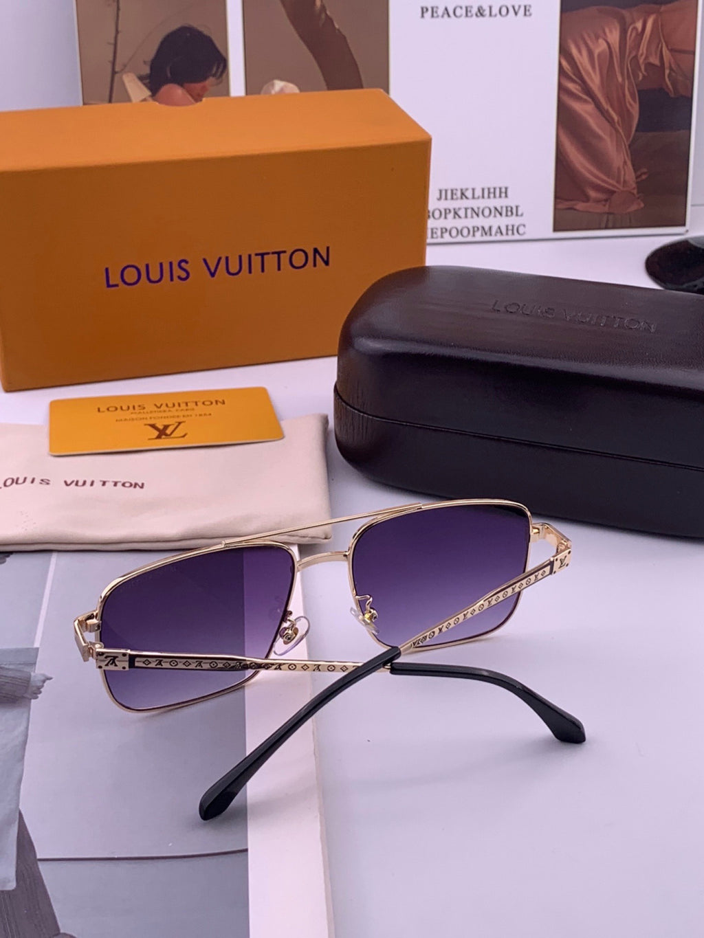 Louis Vuitton L3905 Aviator Gray Lens Sunglasses for Men & Women - 448600 - detail image 5
