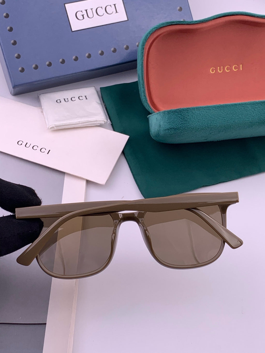 Gucci G62040 Polarized Square Black Lens Sunglasses for Men & Women - 448724 - detail image 5