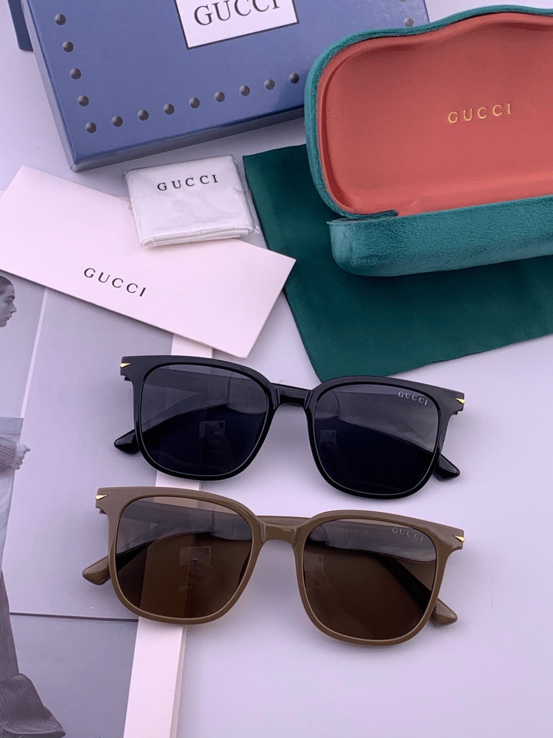 Gucci G62040 Polarized Square Black Lens Sunglasses for Men & Women - 448724 - detail image 6