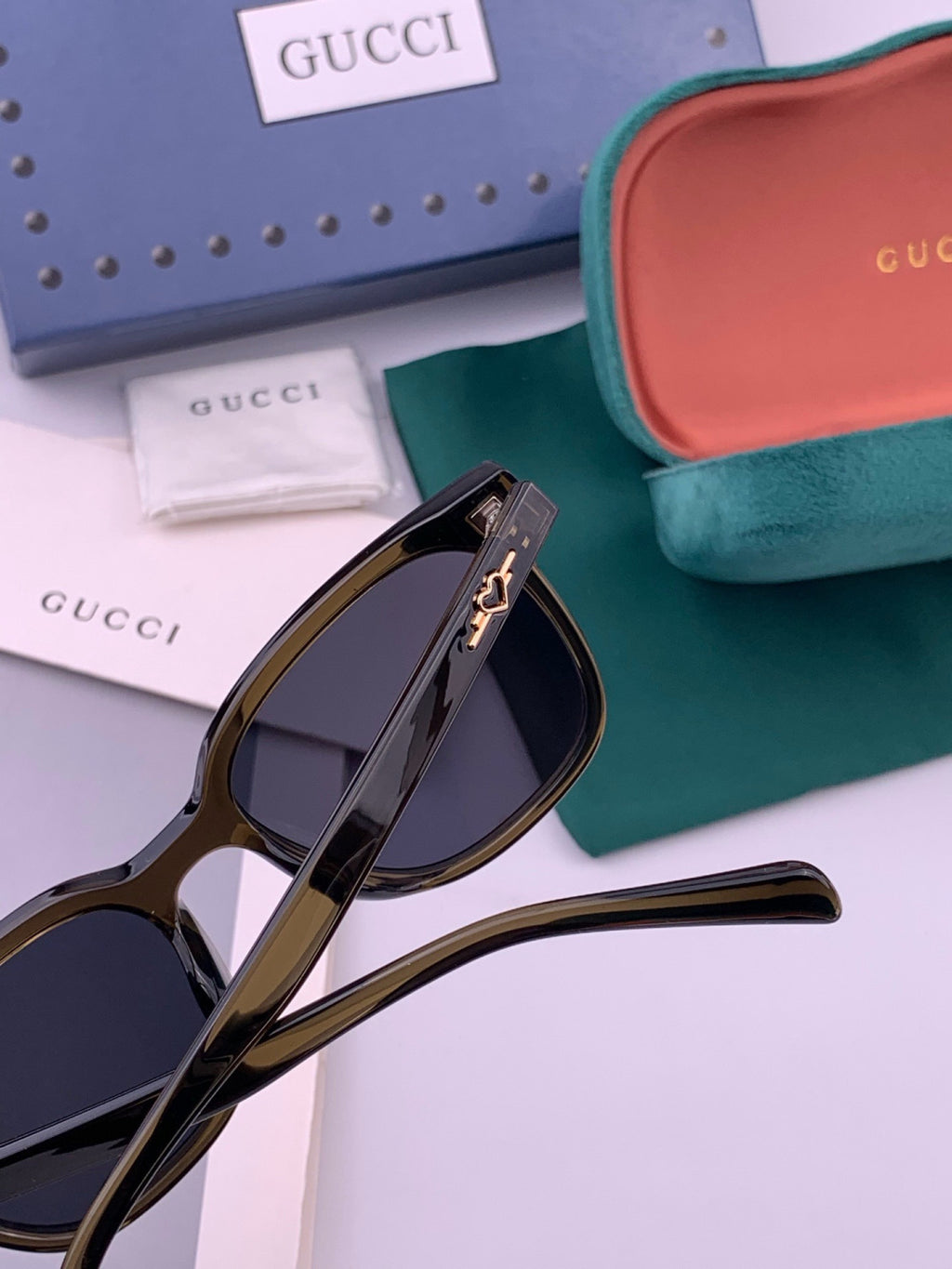 Gucci G12040 Polarized Square Black Lens Sunglasses for Men & Women - 448726 - detail image 5