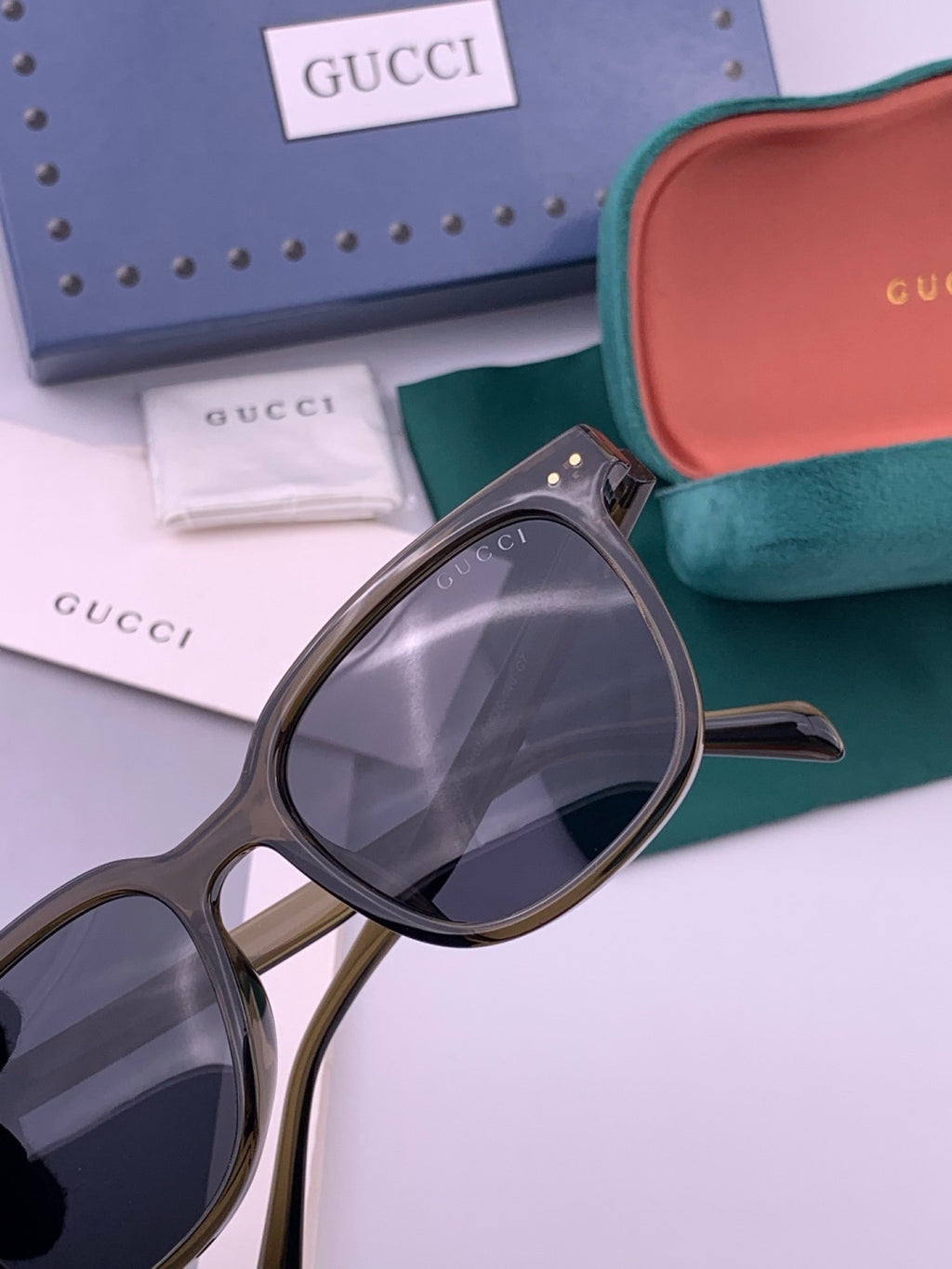 Gucci G12040 Polarized Square Black Lens Sunglasses for Men & Women - 448726 - detail image 2