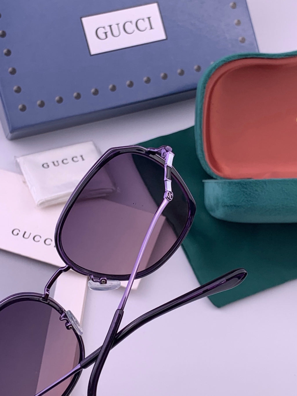 Gucci G6211 Polarized Square Brown Lens Sunglasses for Women - 448728 - detail image 5
