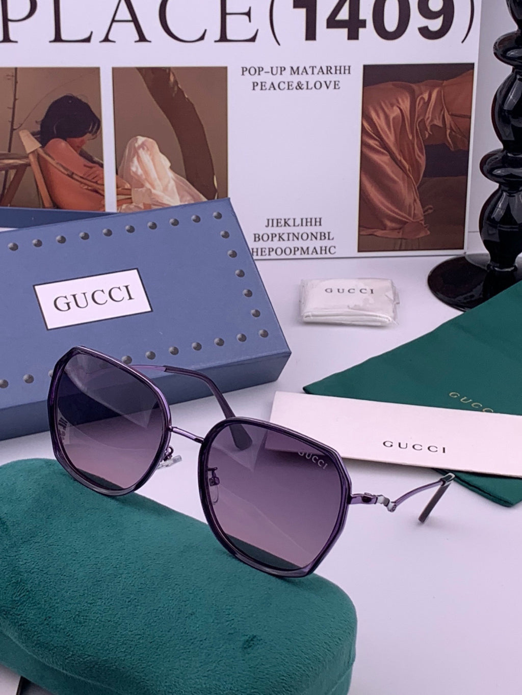 Gucci G6211 Polarized Square Brown Lens Sunglasses for Women - 448728 - detail image 2