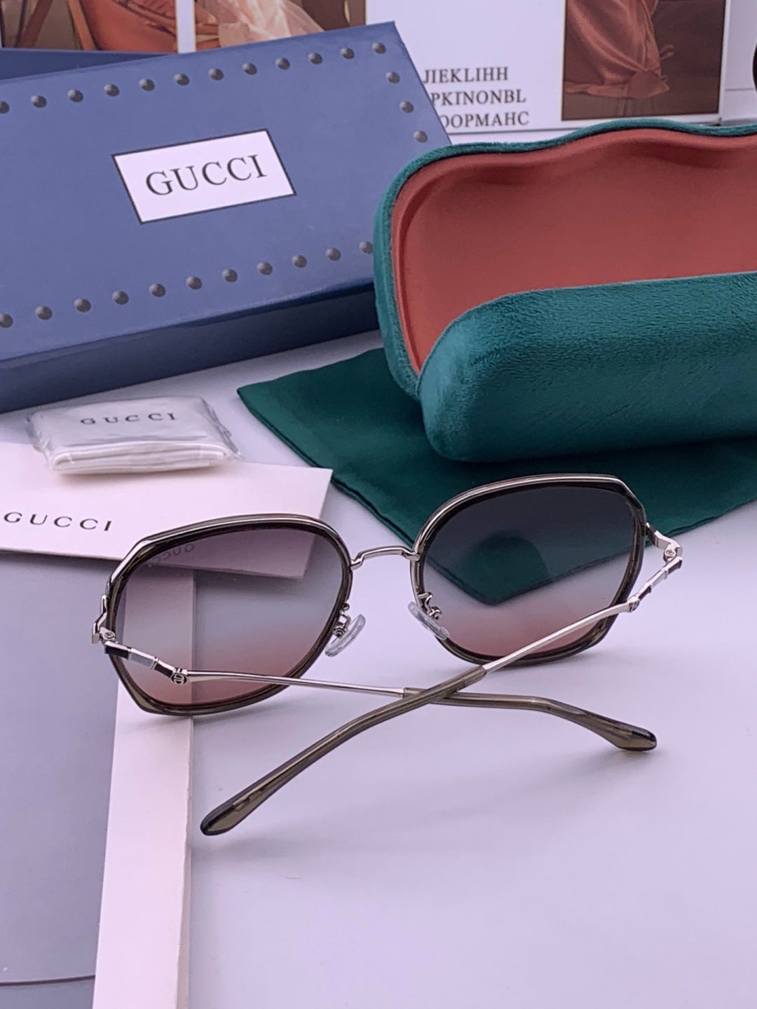 Gucci G6211 Polarized Square Brown Lens Sunglasses for Women - 448729 - detail image 6