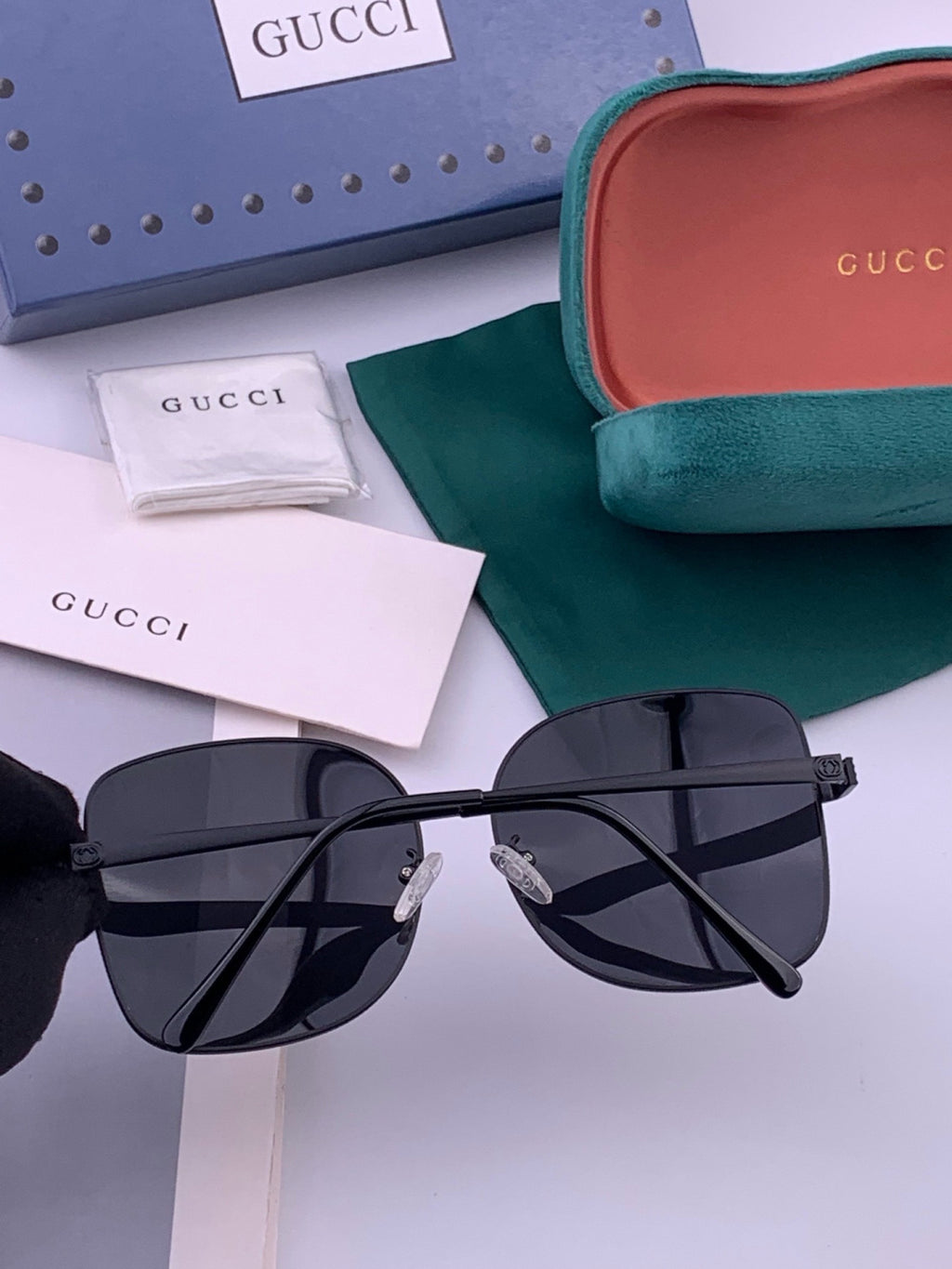 Gucci G6730 Metal Square Gold Lens Sunglasses for Men & Women - 448735 - detail image 5